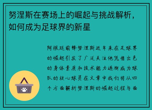 努涅斯在赛场上的崛起与挑战解析，如何成为足球界的新星